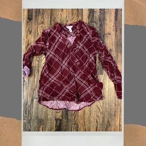 Wine Colour Faux Wrap Nursing Top